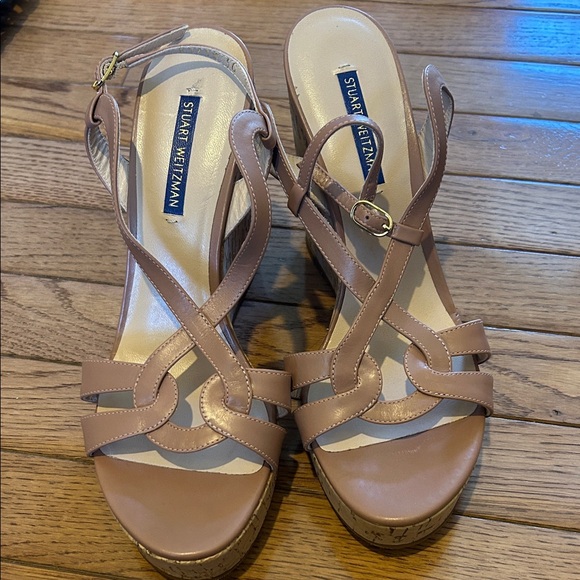 Stuart Weitzman light pink/tan Strappy Sandals (originally $425)